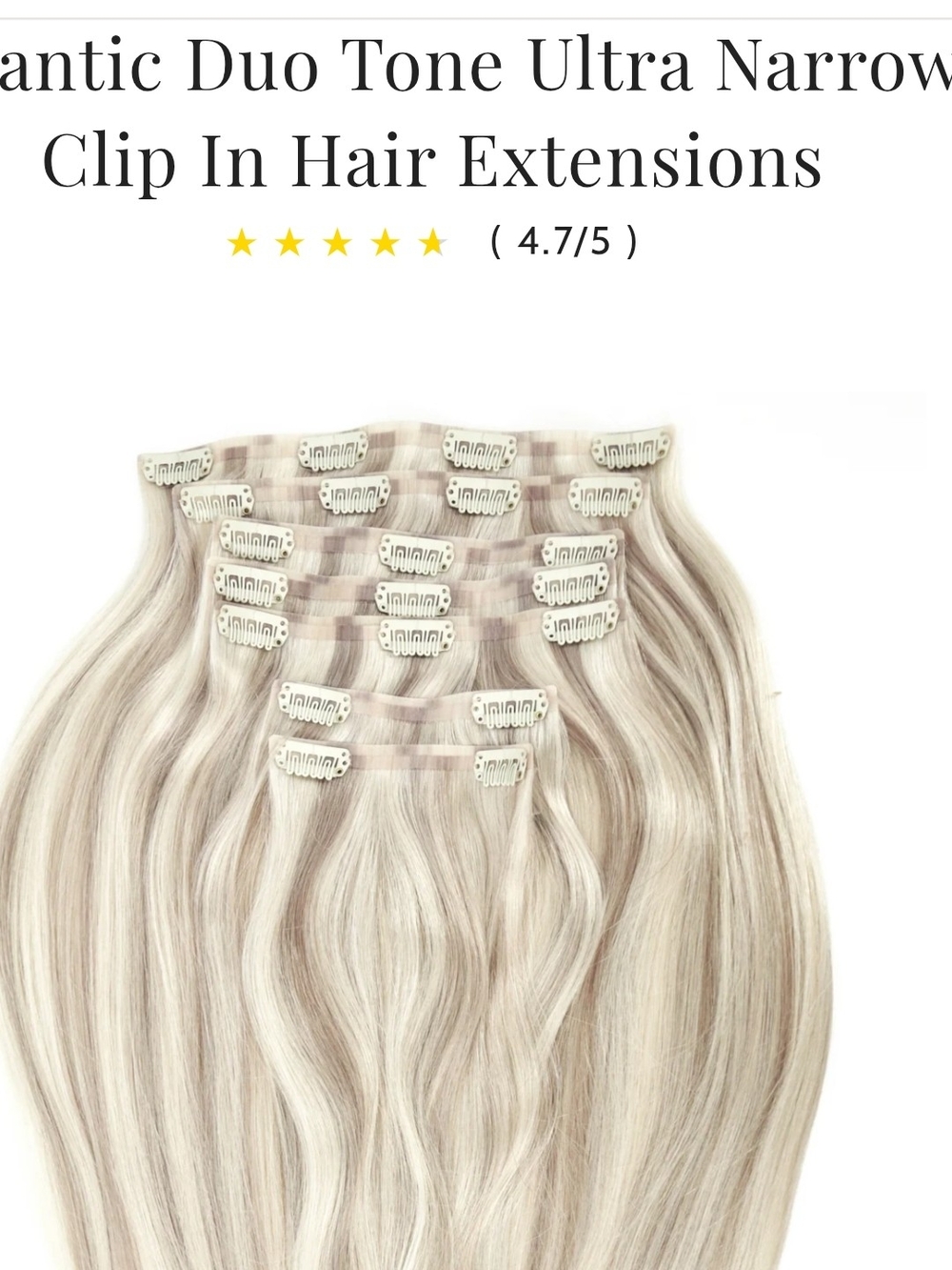 Atlantic Duo Tone Ultra Narrow Clip-In Hair Extensions - Blonde